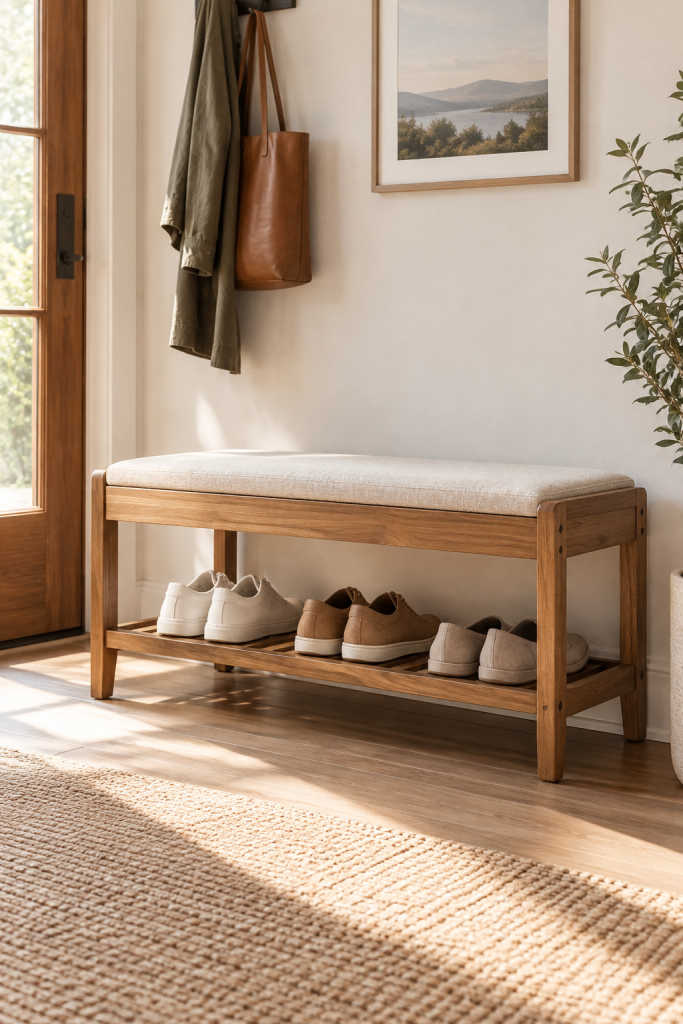 Stack Shoe Rack with Seat